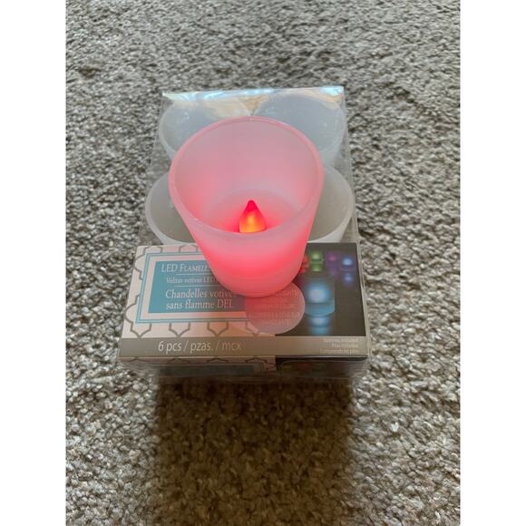 LED Flameless Tea Candles set of 6 Rainbow colors NIB - Picture 5 of 9